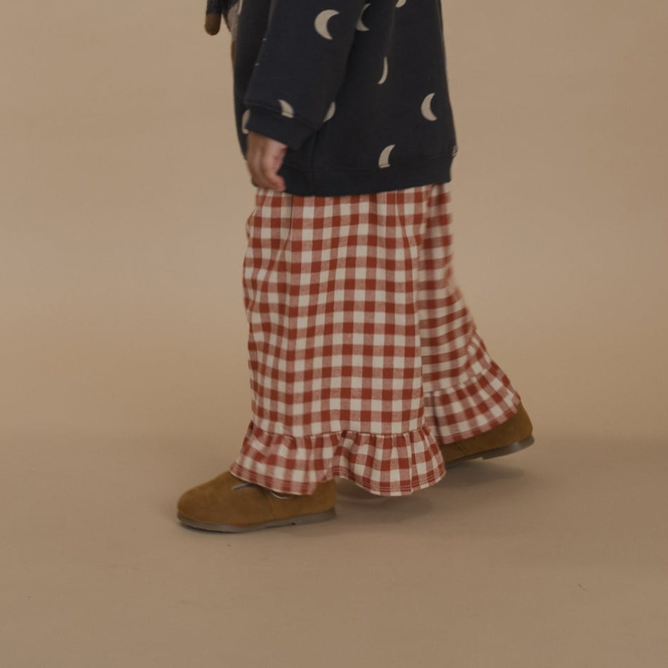 
                  
                    Organic Zoo Paprika Gingham Frill Culottes
                  
                