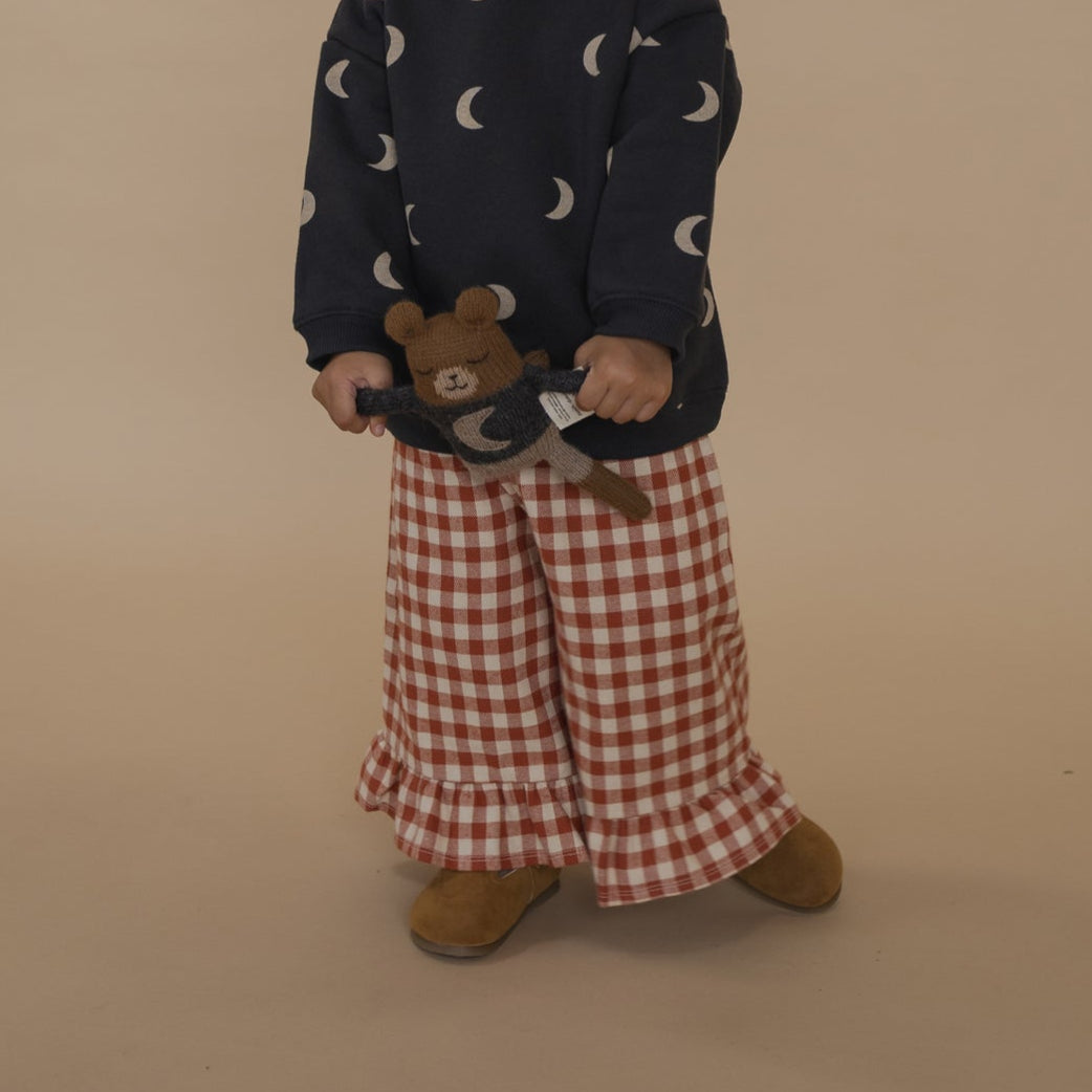 Organic Zoo Paprika Gingham Frill Culottes