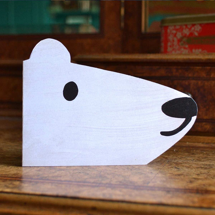 Mortlake Papers Polar Bear Shaped Greeting Card