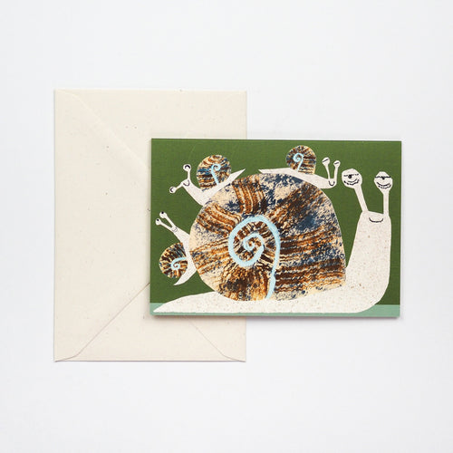 Hadley Paper Goods Snail Family Card