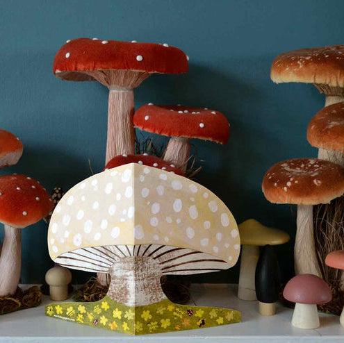 Mortlake Papers Spring Mushroom Shaped Greeting Card