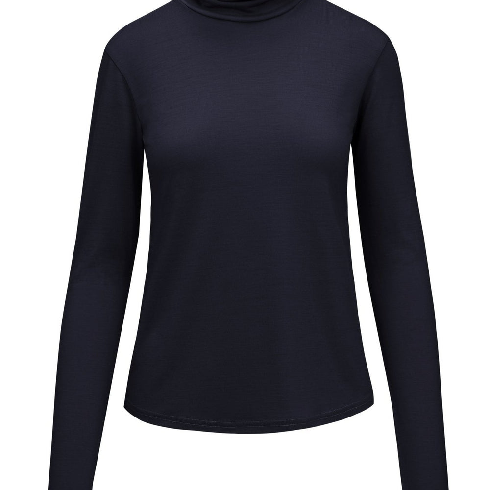 Smalls Women's Merino Polo Neck, Midnight