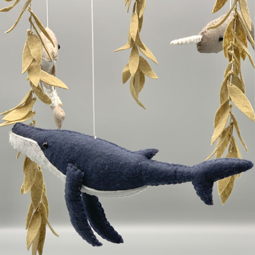 
                      
                        2 Stories OCEAN Felt Whale Narwhal & Dolphin Mobile
                      
                    