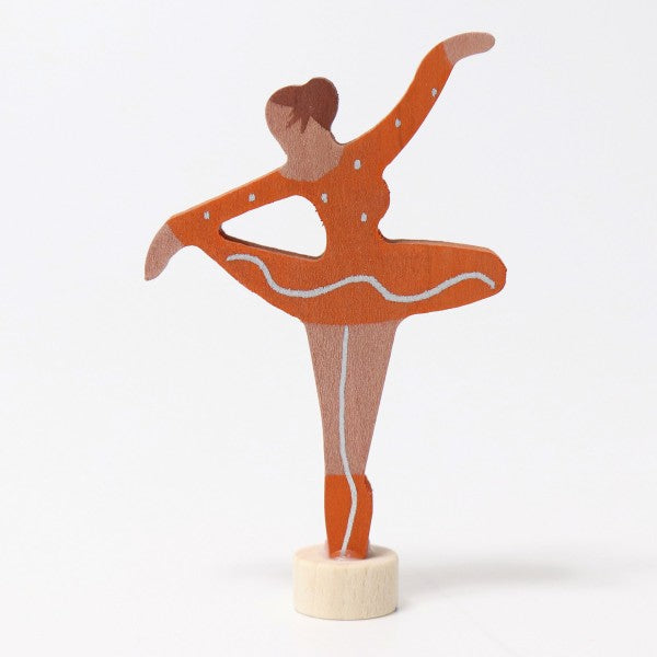 GRIMMS Decorative Figure for Celebration Ring Birthday Spiral - Orange Ballerina