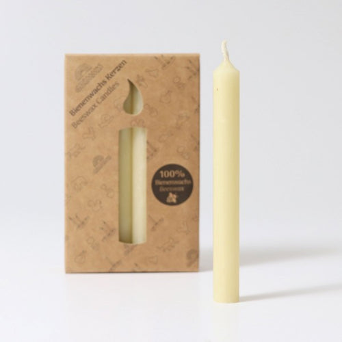 White Beeswax Candles - Pack of 12