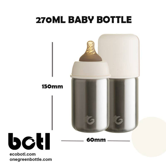270ml Stainless Steel Baby Bottle (For Ages 6M+) - Nougat