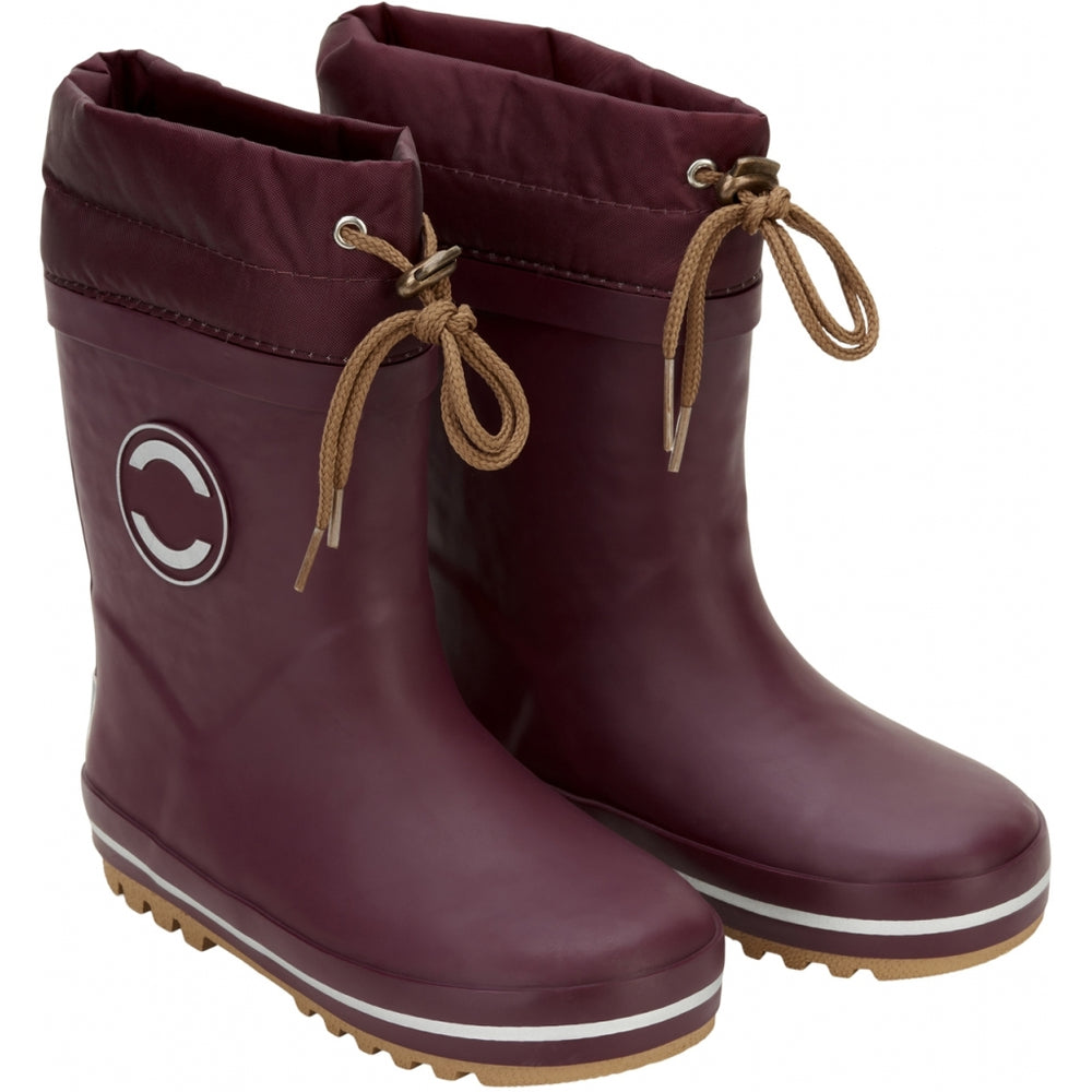 MIKK LINE Winter Lined Wellington Boots - Claret