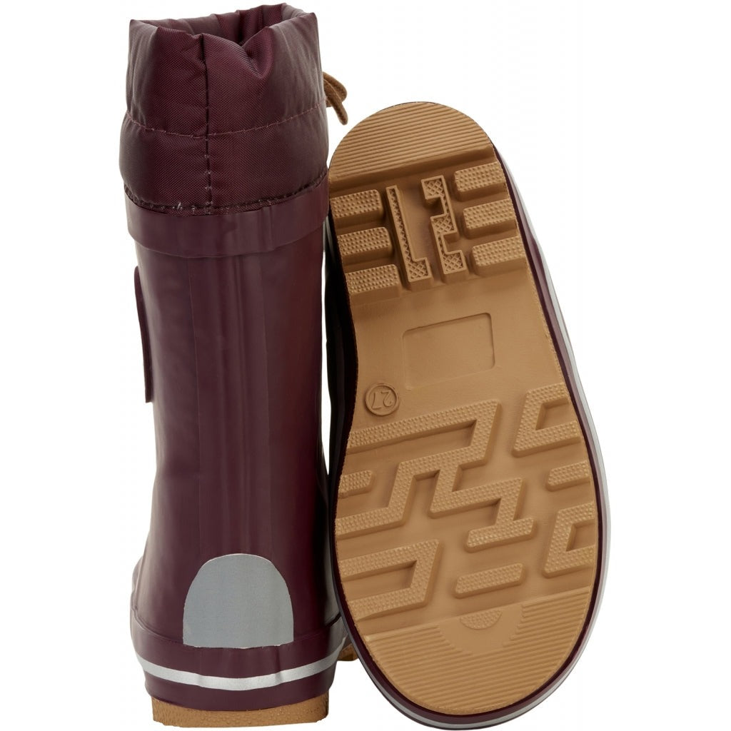 MIKK LINE Winter Lined Wellington Boots - Claret