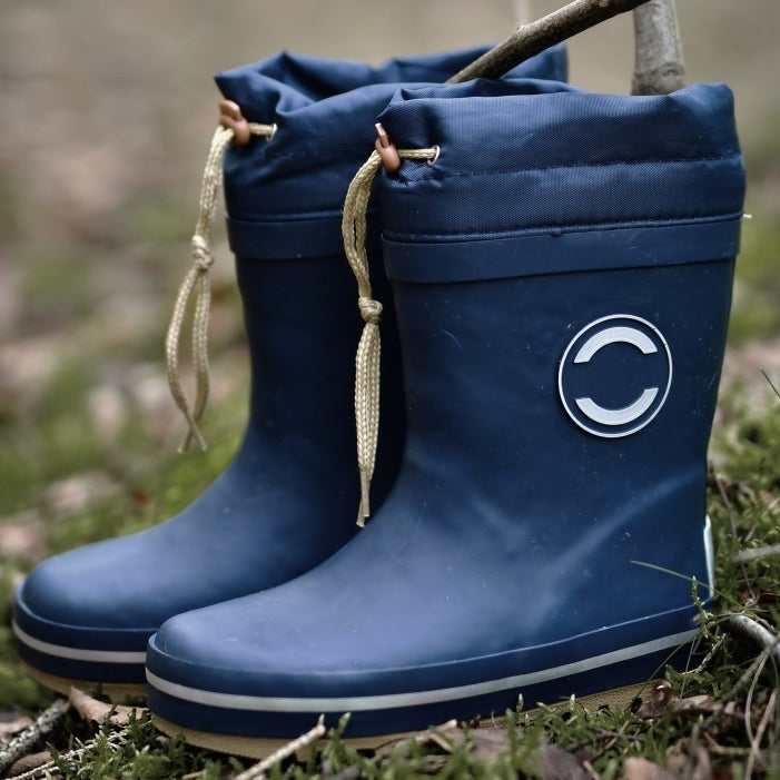 MIKK LINE Winter Lined Wellington Boots - Navy