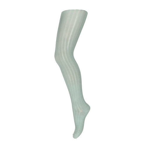 MP Denmark Classic Cotton Ribbed Tights - Spearmint