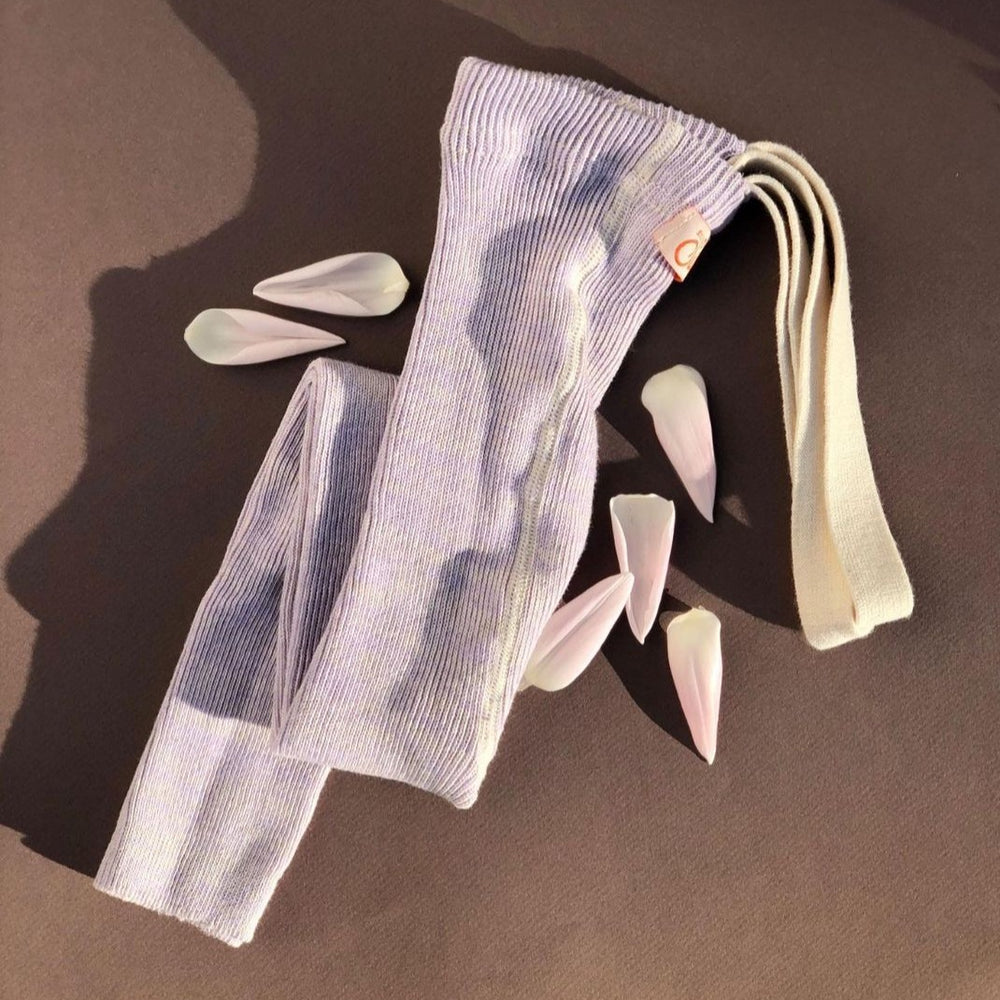 Silly Silas Footless Tights With Braces - Creamy Lavender