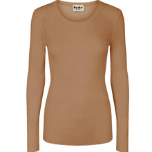  Women's Long Sleeve Wool Rib Tee Shirt - Hazel