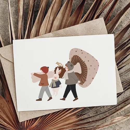 Atelier Oranger Giant Mushroom Postcard