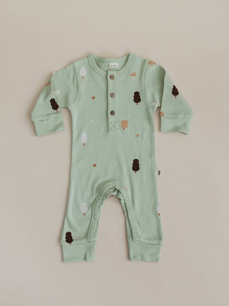 Mini & Humble Footless Romper - Sage