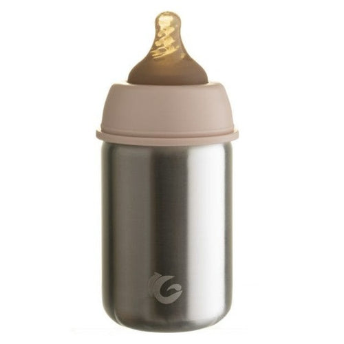Onegreenbottle 270ml Stainless Steel Baby Bottle (For Ages 6M+) - Nougat