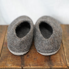 FOLKIT Women's Fairtrade Felt Wool Shoe Slippers - Dark Taupe