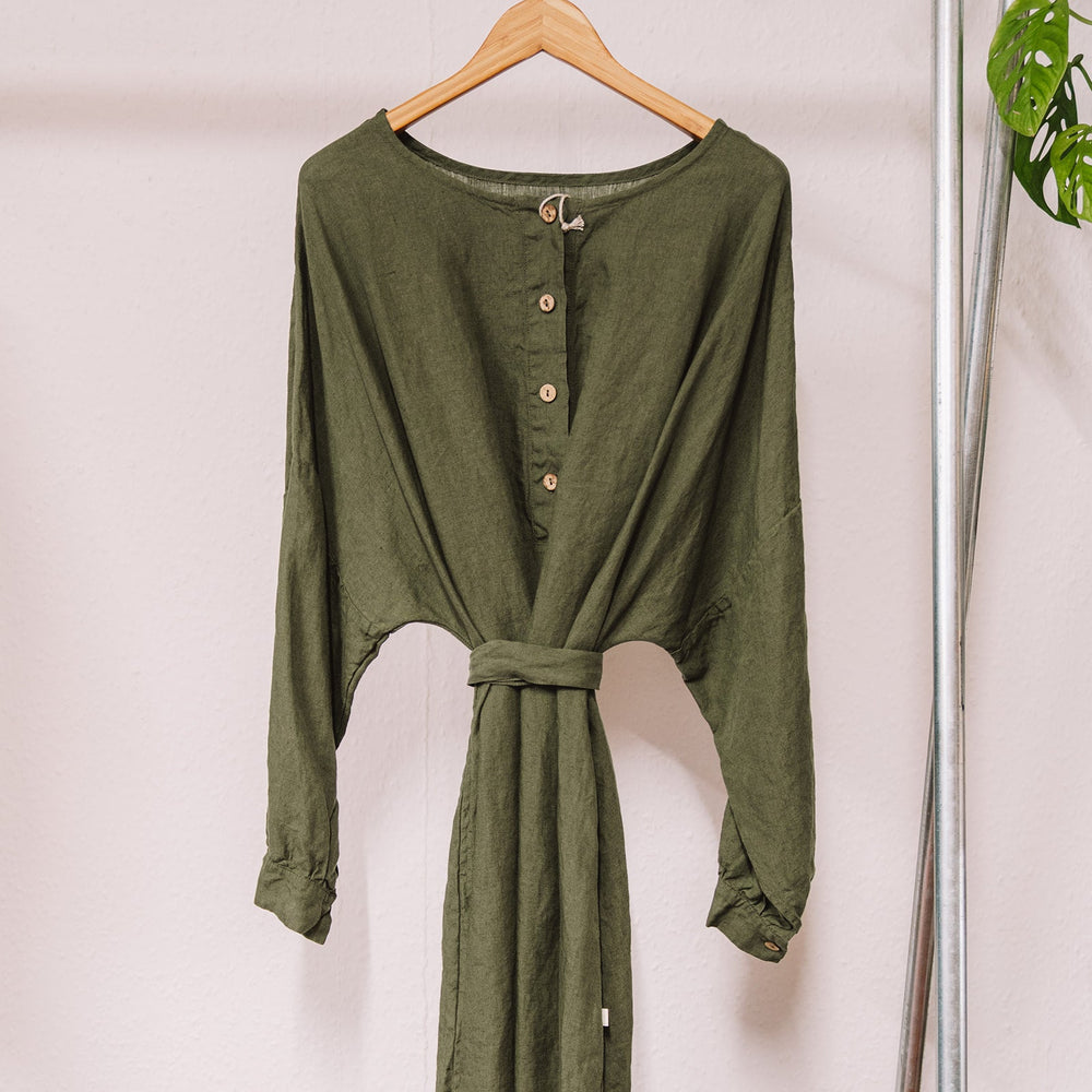 
                      
                        La Petite Alice Long Sleeve Helen Dress - Moss Green
                      
                    