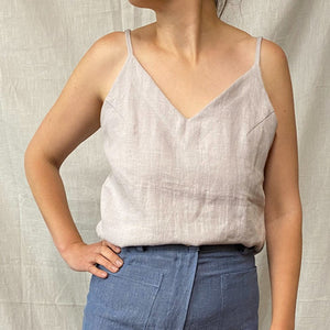 OffOn Clothing Women's Linen Camisole - Light Grey