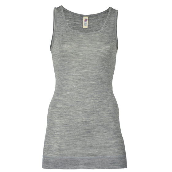 Engel Natur Women's Merino/Silk Wool Sleeveless Top - Grey