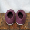 FOLKIT Women's Fairtrade Felt Wool Shoe Slippers - Blackcurrant