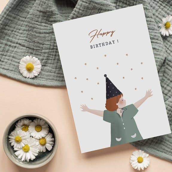 Atelier Oranger Happy Birthday Postcard