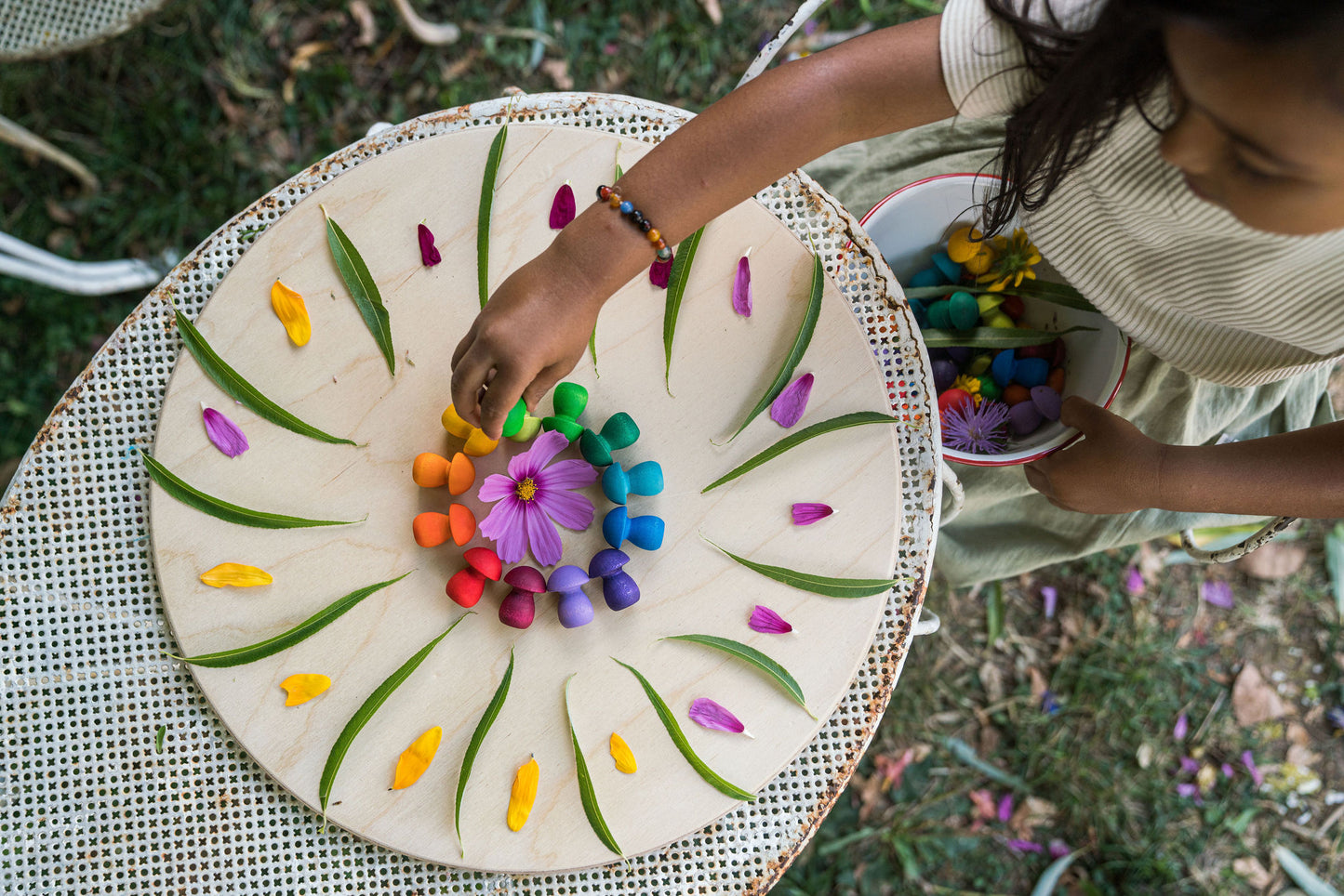 Rainbow Mushroom Mandala