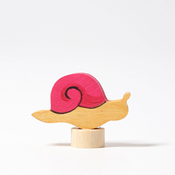 GRIMMS Decorative Figure for Celebration Ring Birthday Spiral - Pink Snail
