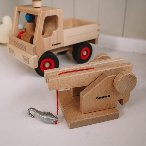 Fagus Wooden Toys Tow Crane 14.07 Extension for Unimog Truck 10.02