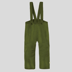 Disana Organic Boiled Wool Dungaree Trousers - Olive