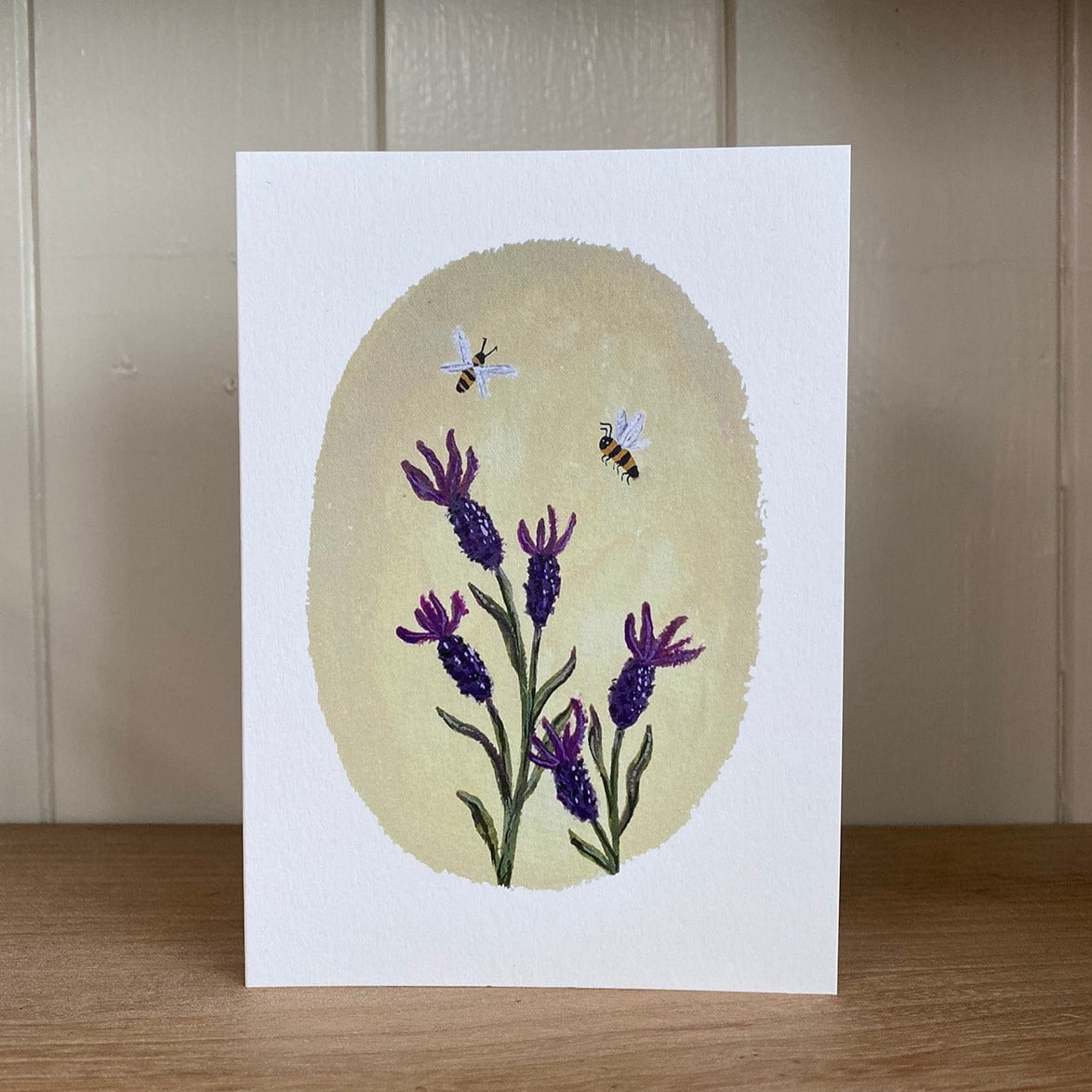 Lydia Mae Design Lavender Bees Greetings Card