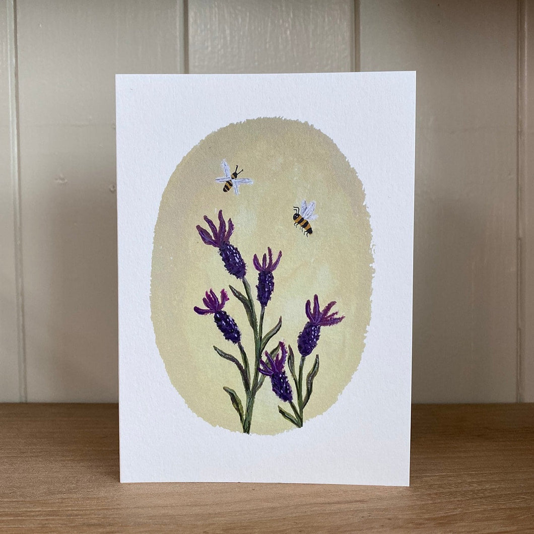 Lydia Mae Design Lavender Bees Greetings Card