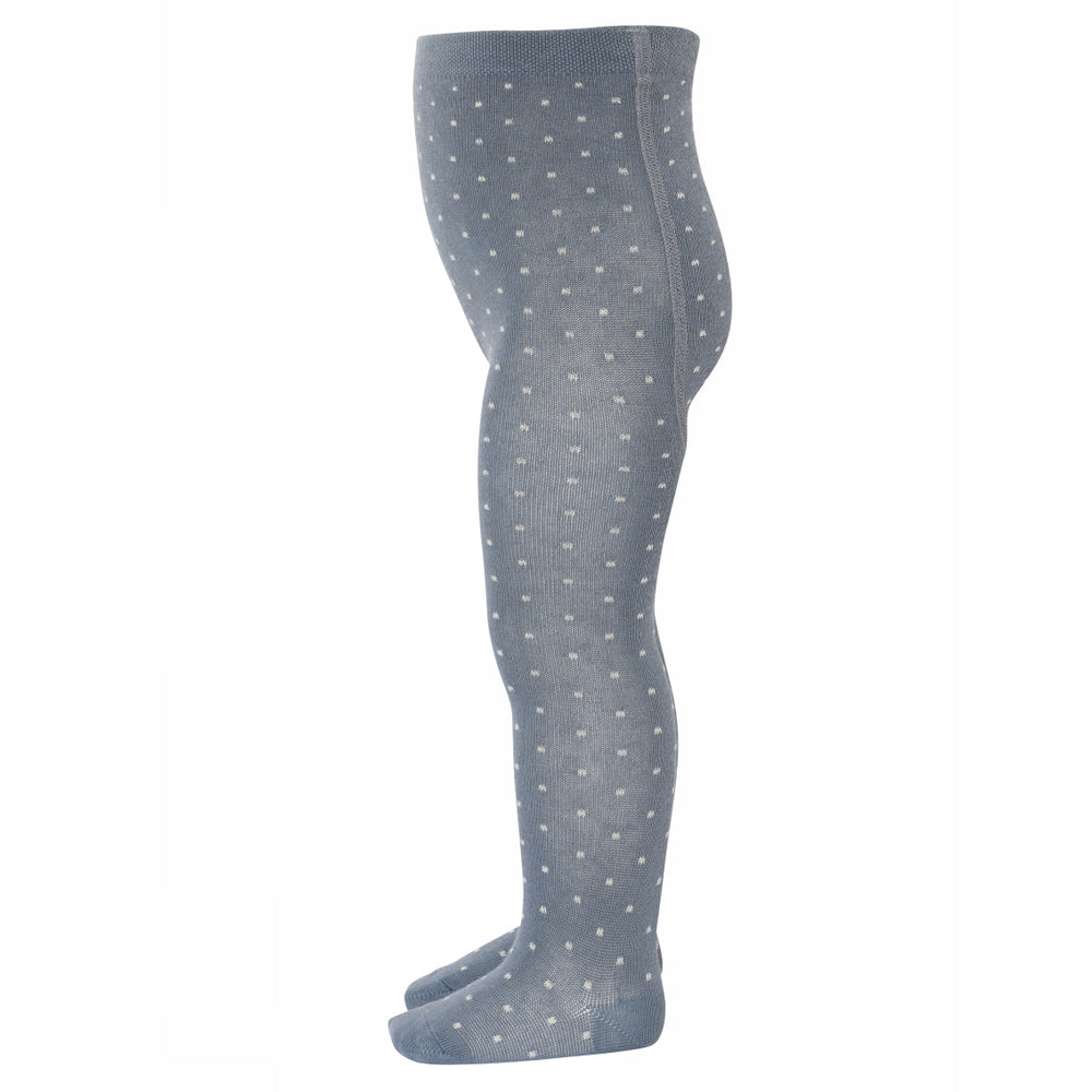 MP Denmark Carly Cotton Dotty Tights - Stone Blue