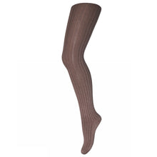  MP Denmark Classic Wool Ribbed Tights - Chocolate