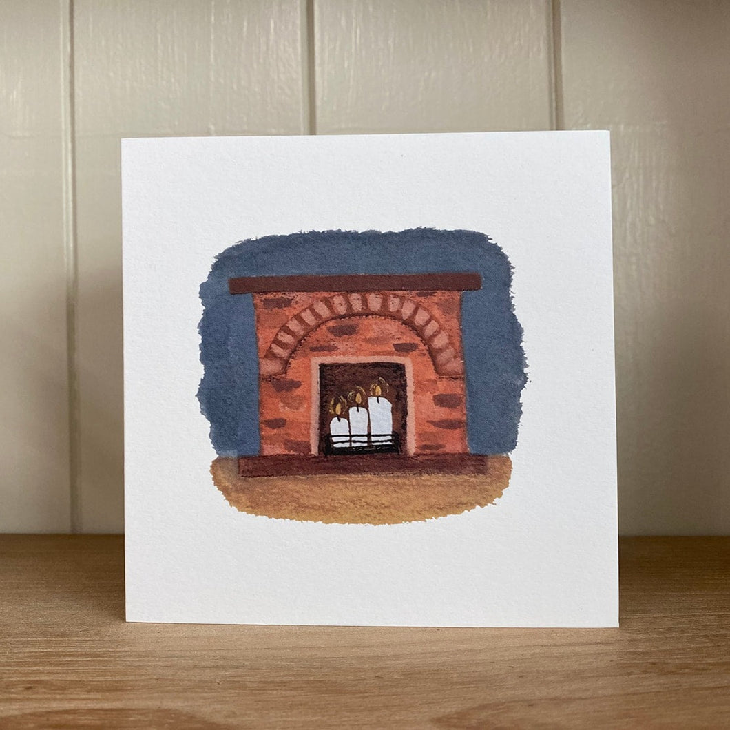 Lydia Mae Design Fireplace Greetings Card