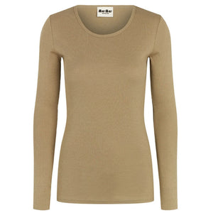 MarMar Copenhagen Women's Long Sleeve Cotton/Modal Tee Shirt - Elm
