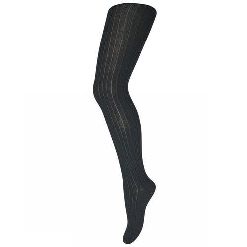 MP Denmark Classic Wool Ribbed Tights - Forest Green