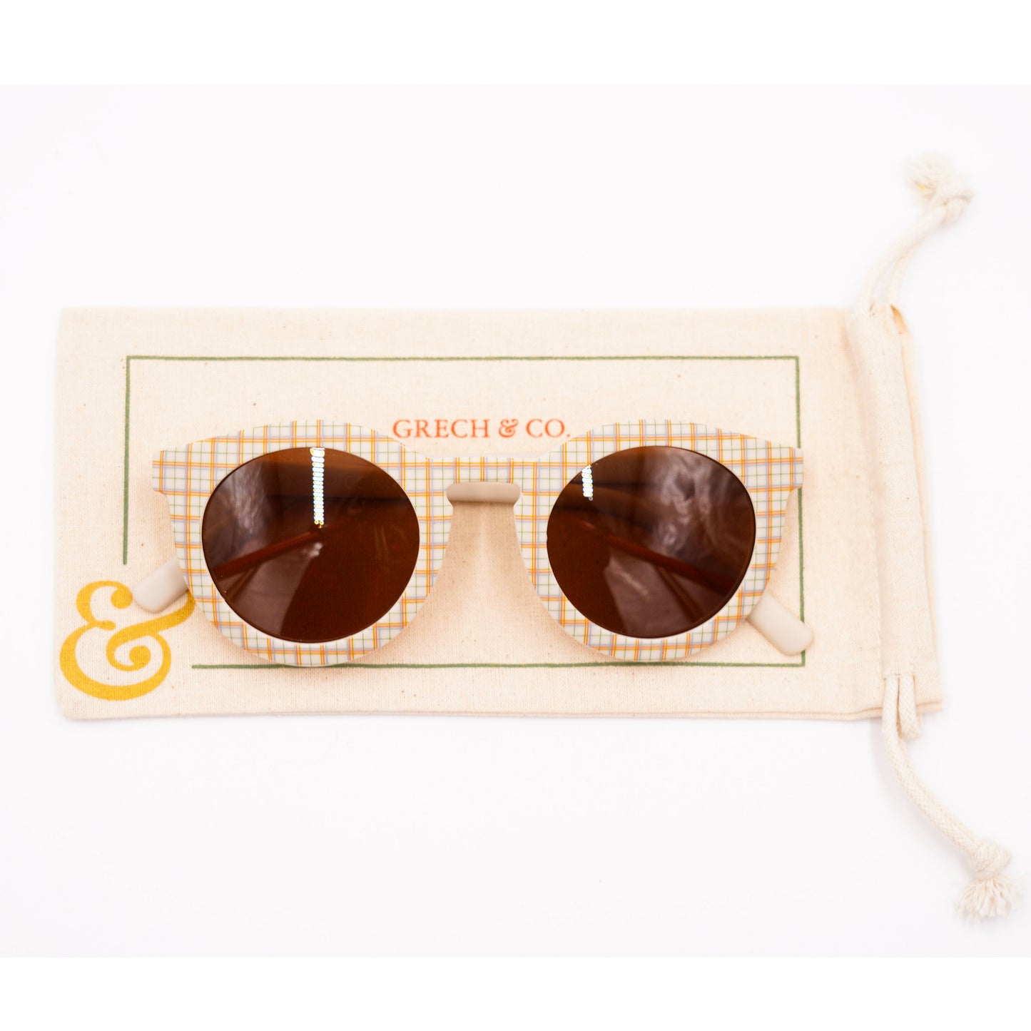 Grech & Co Polarized Sunglasses - Plaid Pattern