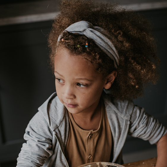 The Simple Folk The Twist Headband - Grey Melange