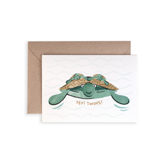 Little Em Emma Alviti Turtle Twin New Babies Card
