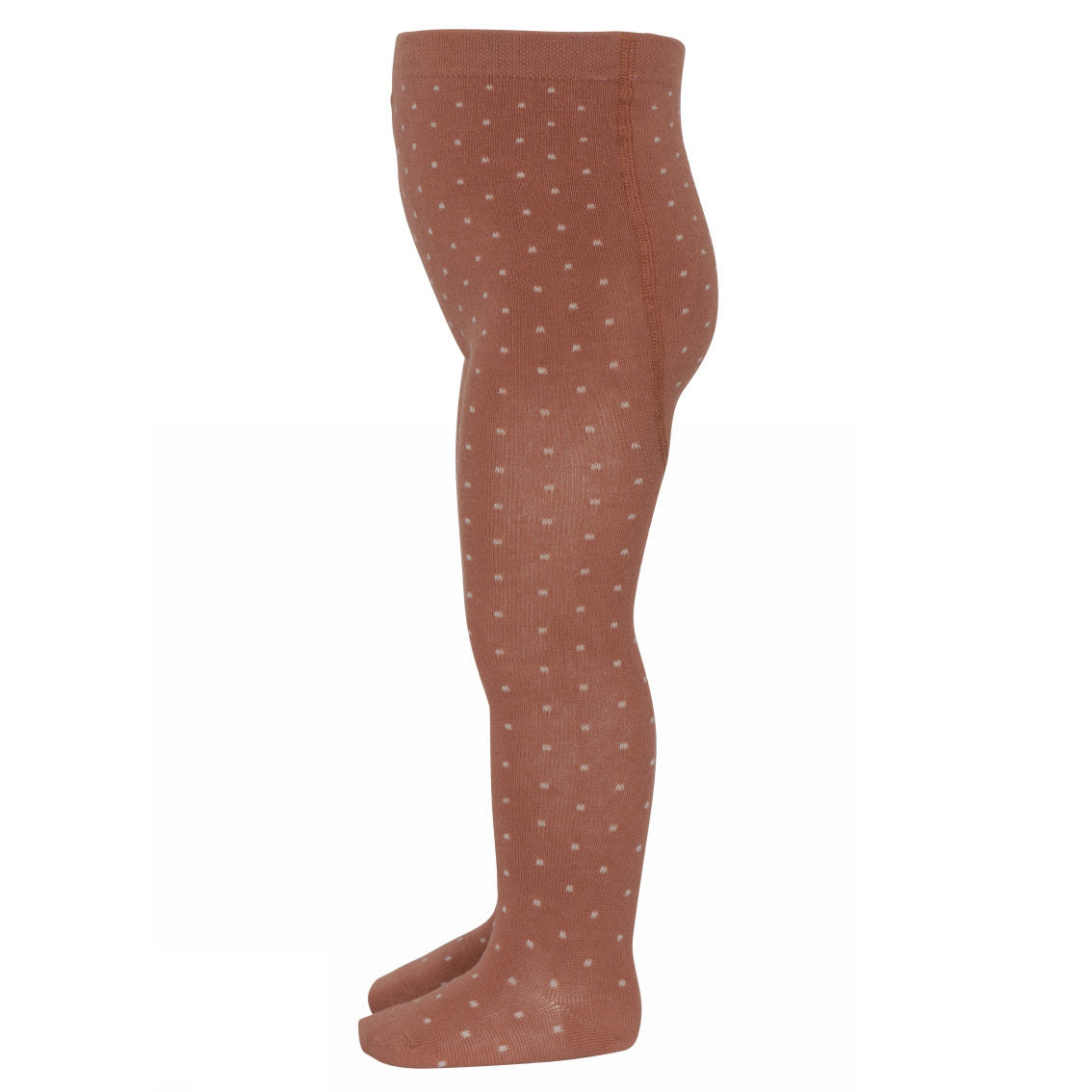 MP Denmark Carly Cotton Dotty Tights - Copper Brown