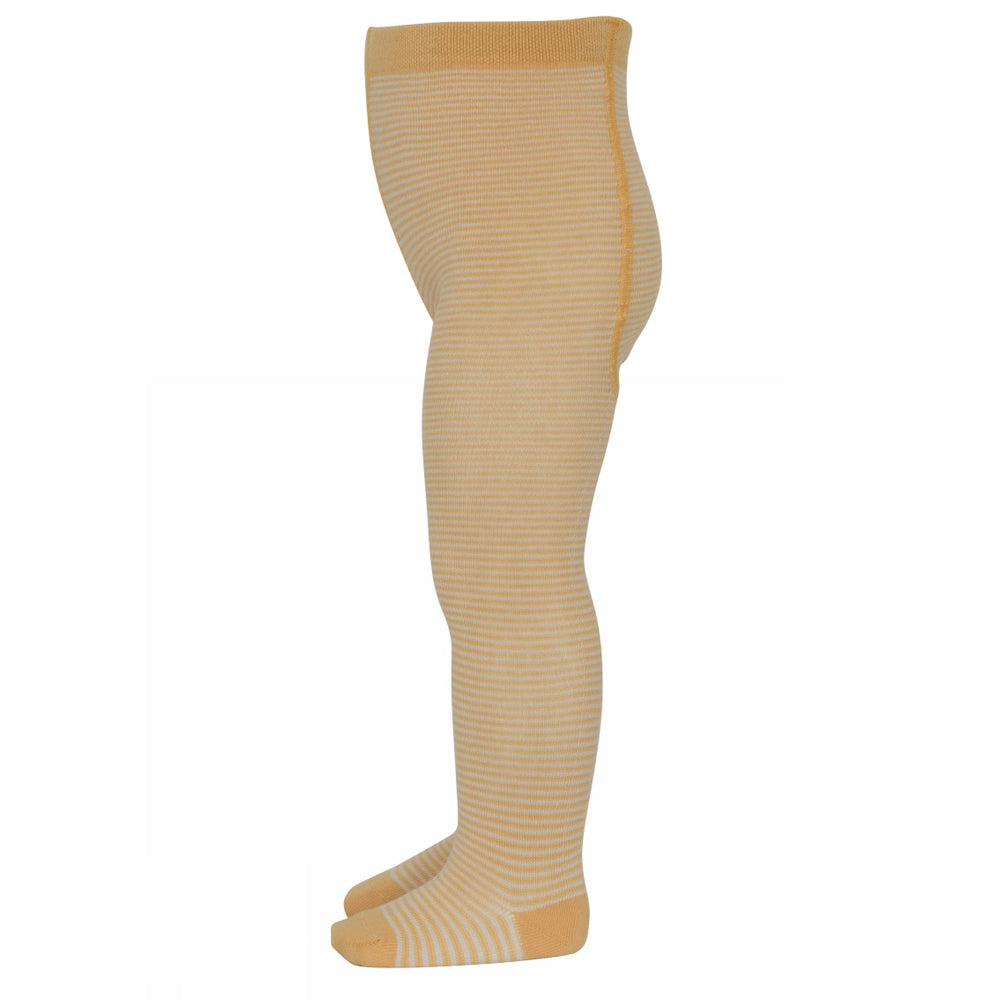 MP Denmark Vigge Cotton Stripe Tights - Ochre