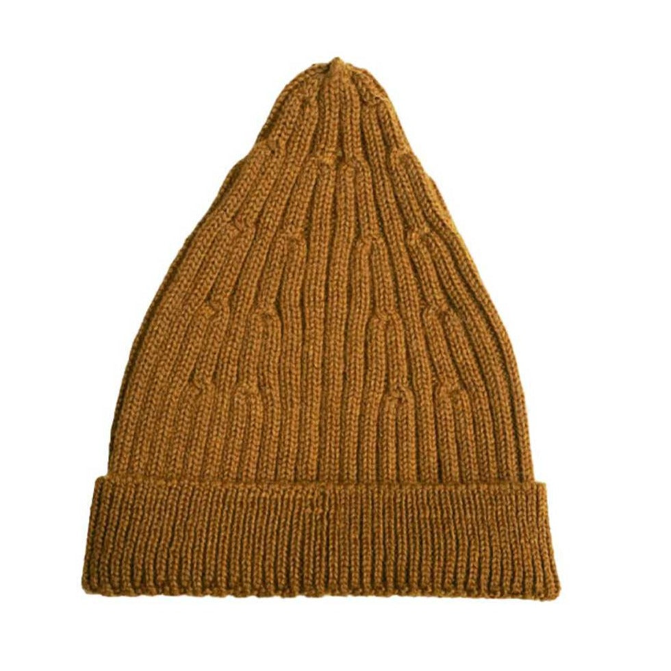 Mabli Knits Ribbed Coblyn Beanie - Sienna