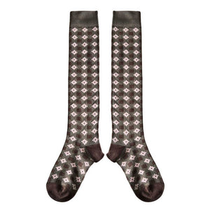 Mabli Knits Castell Long Socks made by Corgi - Khaki