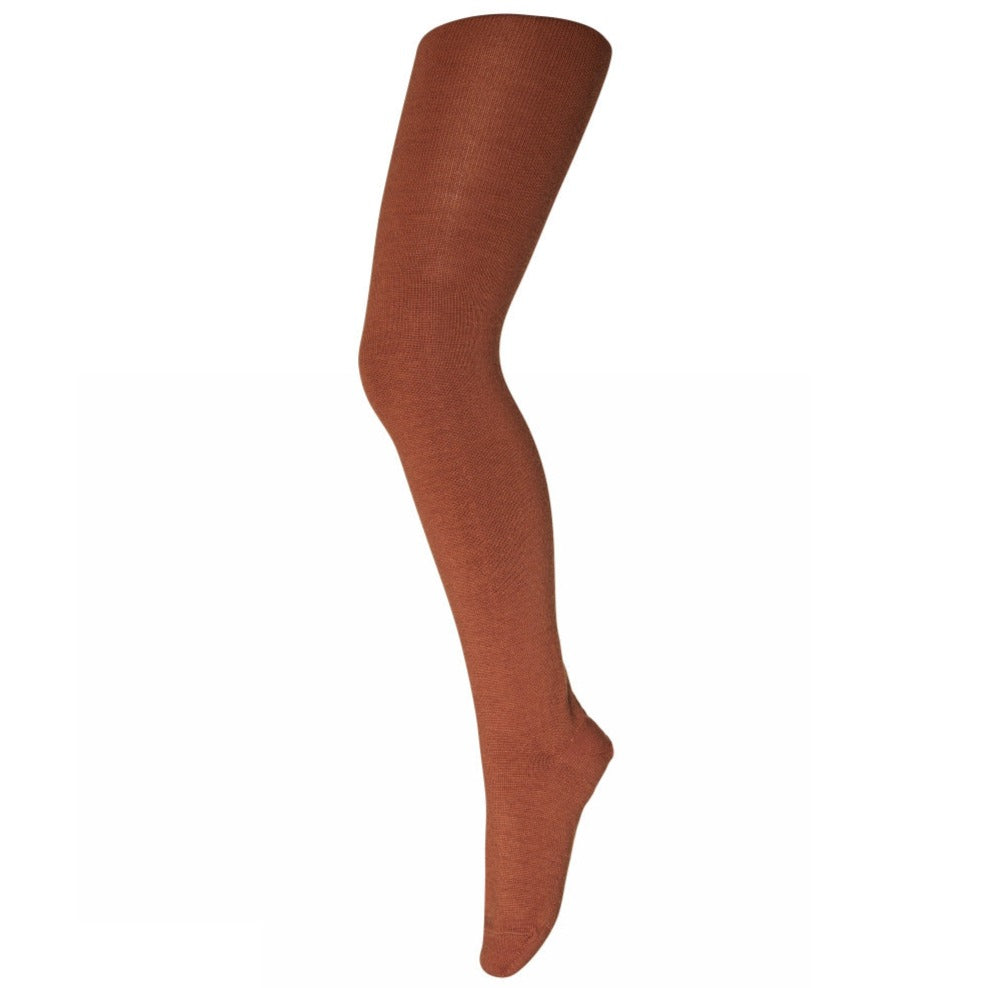 MP Denmark Plain Tights - Wool/Cotton - Sienna