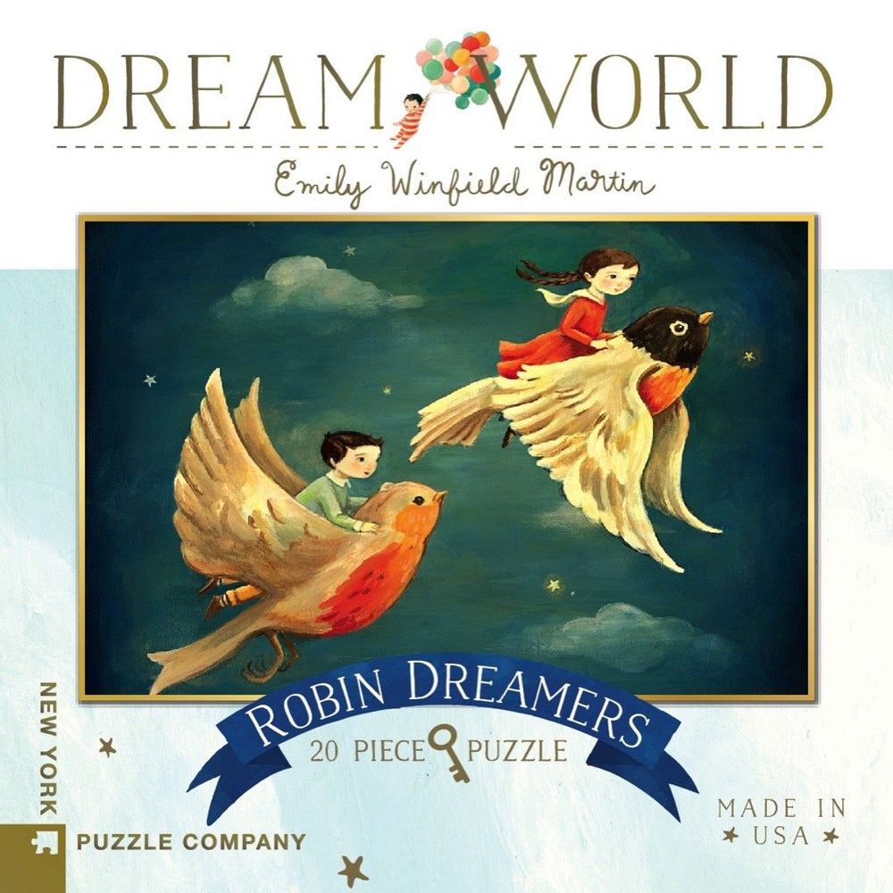 New York Puzzle Company Robin Dreamers - 20 Piece Mini Puzzle