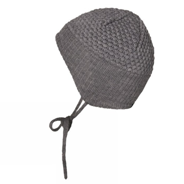 MP Denmark Oslo Merino/Cotton Bonnet - Mid Grey