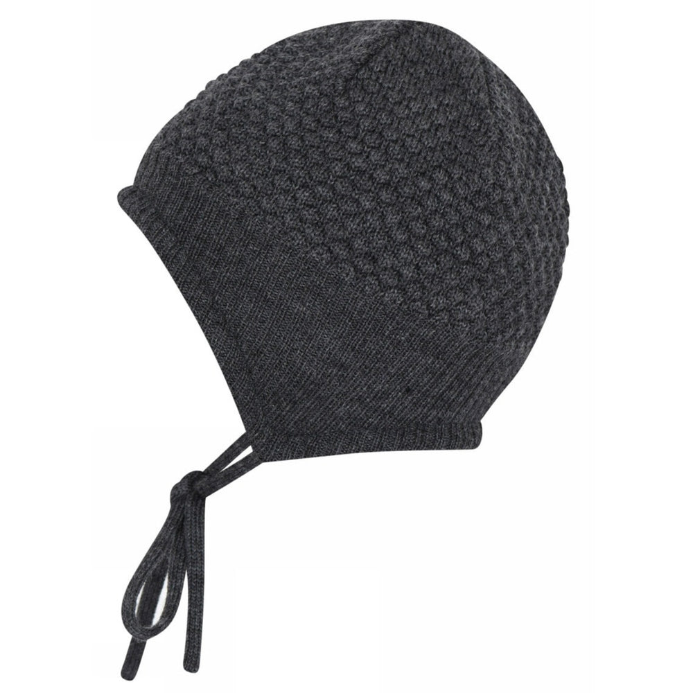 MP Denmark Oslo Merino/Cotton Bonnet - Dark Grey Melange