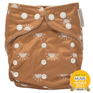 Modern Cloth Nappies Pearl Pocket One Size All-In-One Reusable Nappy - Sunnies Camel