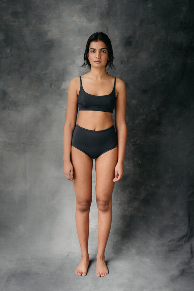 
                  
                    Pico Goods Organic Cotton High Waist Knicker - Charcoal
                  
                