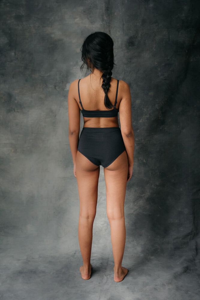 
                  
                    Pico Goods Organic Cotton High Waist Knicker - Charcoal
                  
                